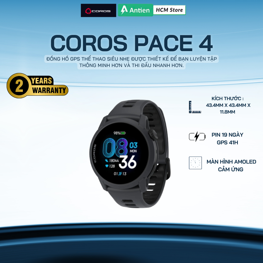 COROS PACE 4 | Đồng Hồ Thể Thao GPS Coros Pace 4 | Siêu nhẹ | Hàng Chính Hãng Bảo Hành 24 Tháng - NHIỀU PHIÊN BẢN | Shopee Việt Nam