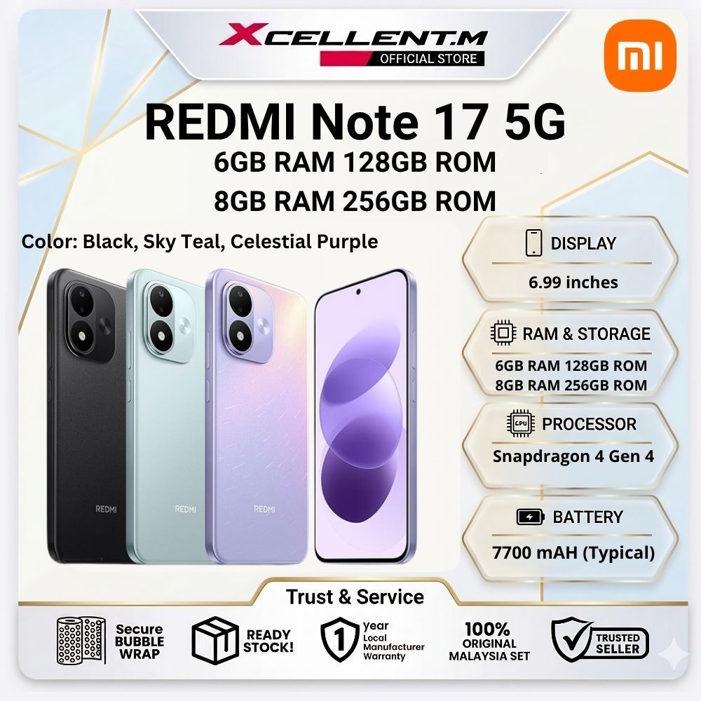 (C/C) REDMI Note 17 5G [ 6GB RAM 128GB ROM ] [ 8GB RAM 256GB ROM ]