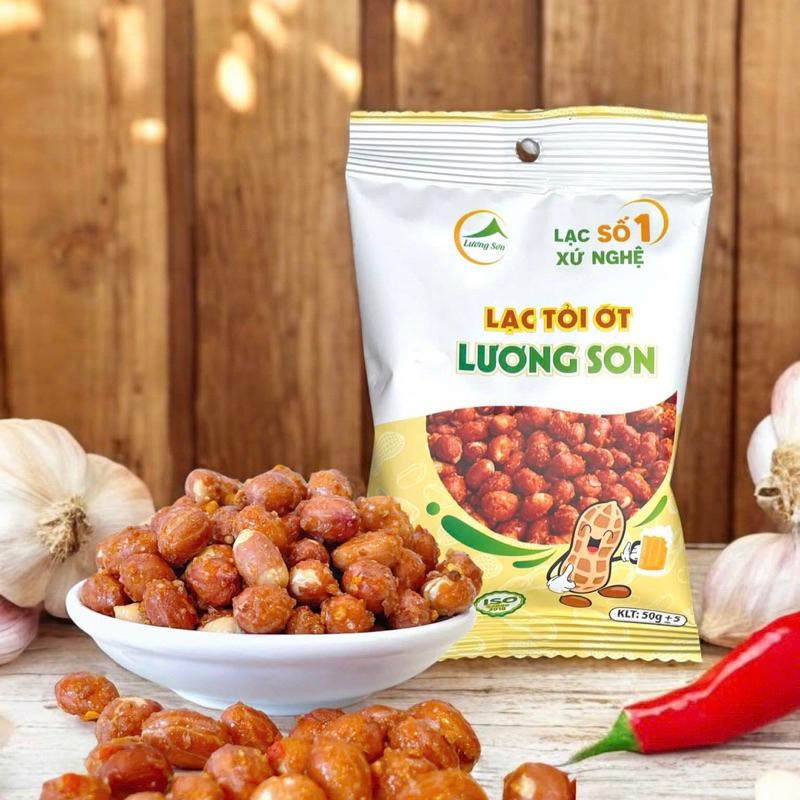 Lạc tỏi ớt( công ty Lương Sơn) thơm ngon giòn rụm, hàng công ty đảm bảo vệ sinh và chứng nhận xuất khẩu. | Shopee Việt Nam