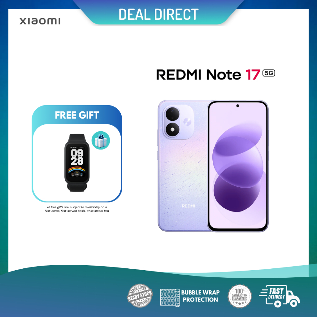 Redmi Note 17 5G ( 6GB RAM + 128GB ROM l 8GB RAM + 256B ROM ) xiaomi Malaysia Warranty