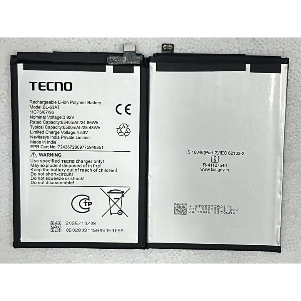 TECNO Slim Spark 40c 50 5G 40 Pro Camon 60 60i POVA 4 5 6 7 Ultra 8 9 Neo Phantom S X BL-63AT 50FT 68C 55AT 63AX Battery | Shopee Malaysia