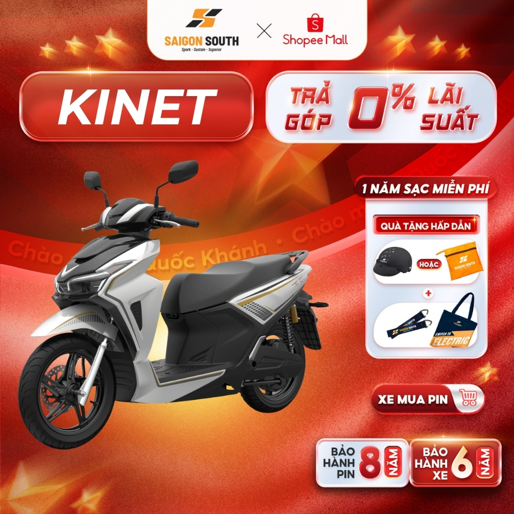 [NHẬN HCM] Xe Máy Điện VinFast Kinet - Mua 2 Pin - Góp 0% - Khóa Smart Key | Shopee Việt Nam