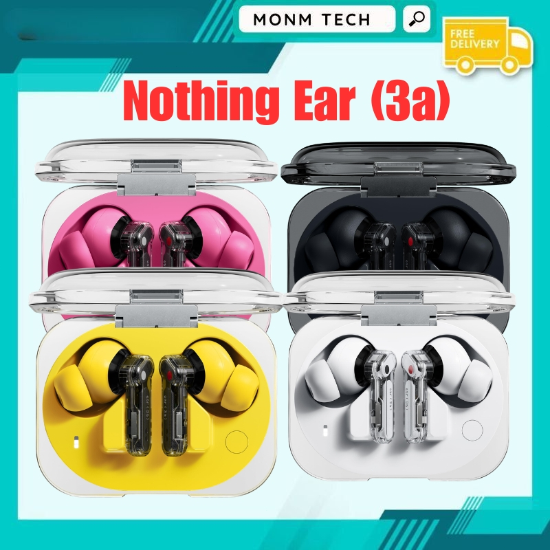 Nothing Ear (3a) True Wireless Earbuds, 45dB Wideband ANC, LDAC Hi-Res Audio, 42H Playback, IP54 | Shopee Malaysia