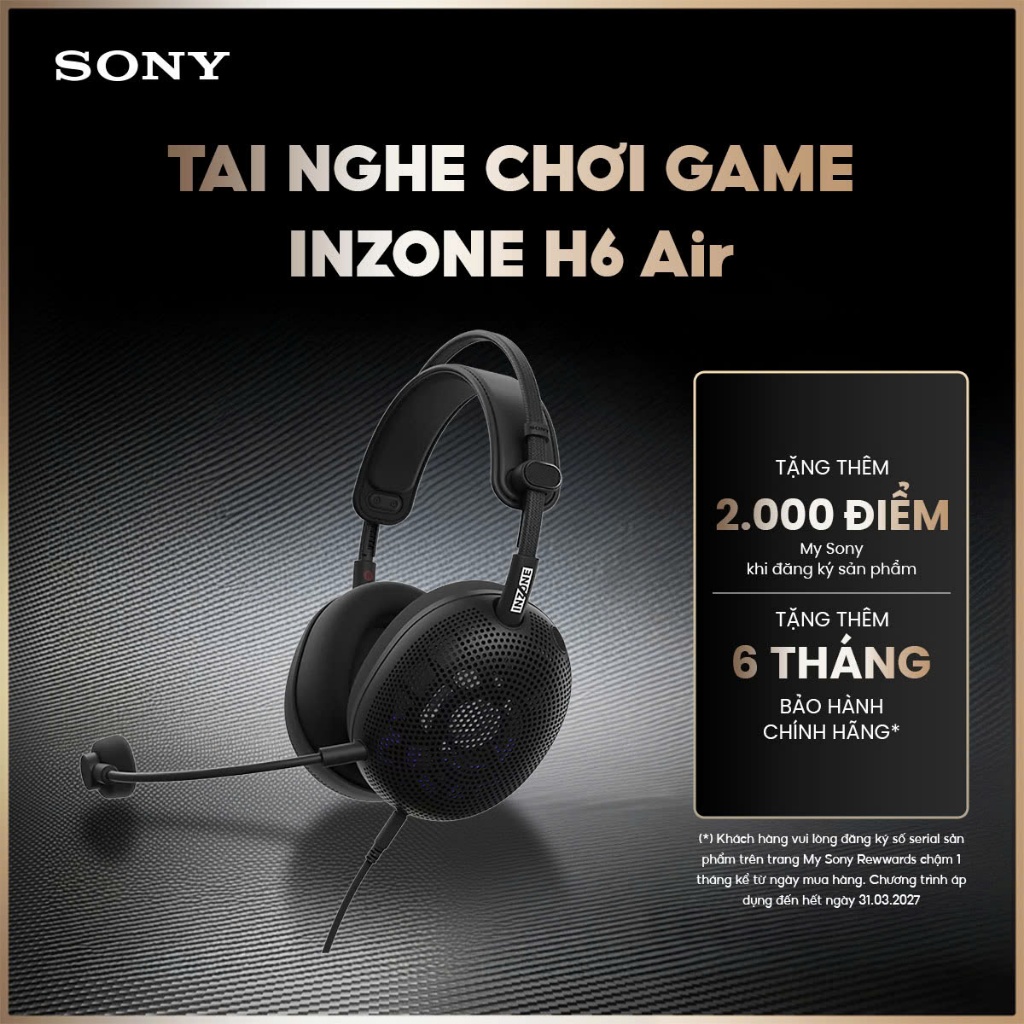 Tai nghe Sony Gaming có dây Inzone H6 Air cao cấp, bền bỉ, siêu nhẹ chỉ 199g, open-back chuẩn studio, PlayStation | Shopee Việt Nam