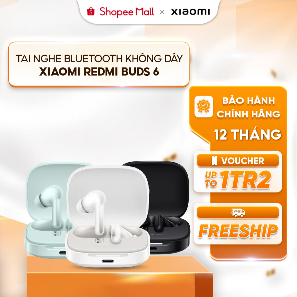 Tai nghe Bluetooth không dây Xiaomi Redmi Buds 6 | Shopee Việt Nam