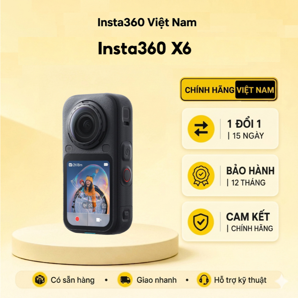 Camera 360 độ Insta360 X6 độ phân giải 8k/50fps chính hãng bảo hành 12 tháng | Shopee Việt Nam