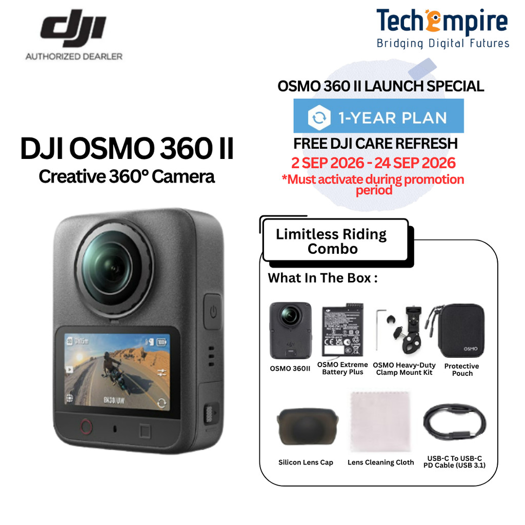 DJI OSMO 360 II 8K Revolutionary 360° Camera Shoot Track and Create All In One .