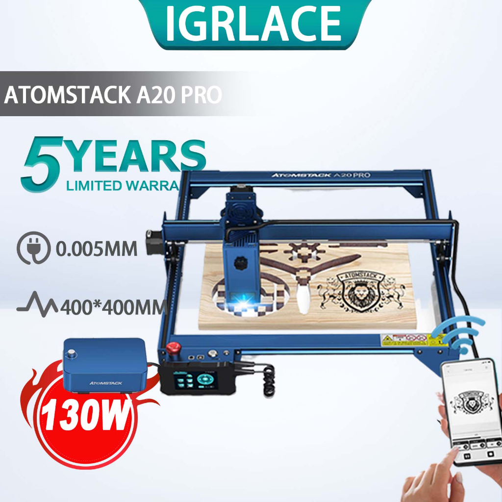 ATOMSTACK A20 Pro Laser Engraver 130W Engraving Cutting Machine with F30 Pro Air Assist Kit | Shopee Malaysia