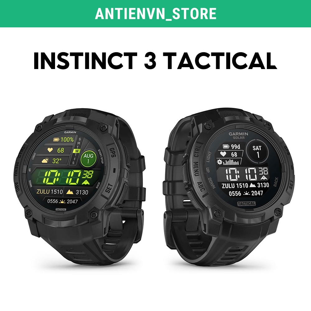 [NEW] Đồng hồ thông minh Garmin Instinct 3 Tactical Solar, Amoled - Hàng chính hãng | Shopee Việt Nam