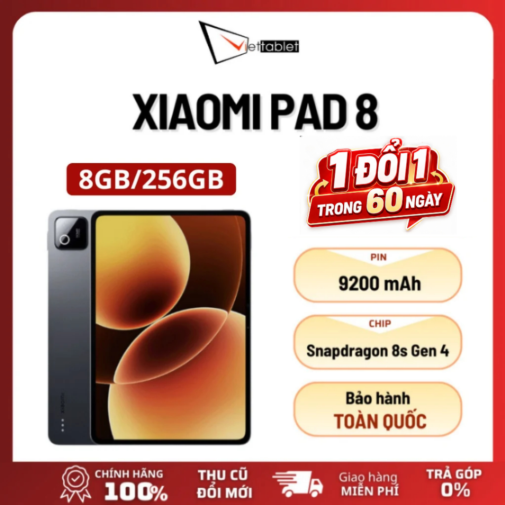 Máy Tính Bảng Xiaomi Pad 8 (8GB/256GB) - [Hàng Chính Hãng / Nguyên Seal / Tặng Bao Da] | Shopee Việt Nam