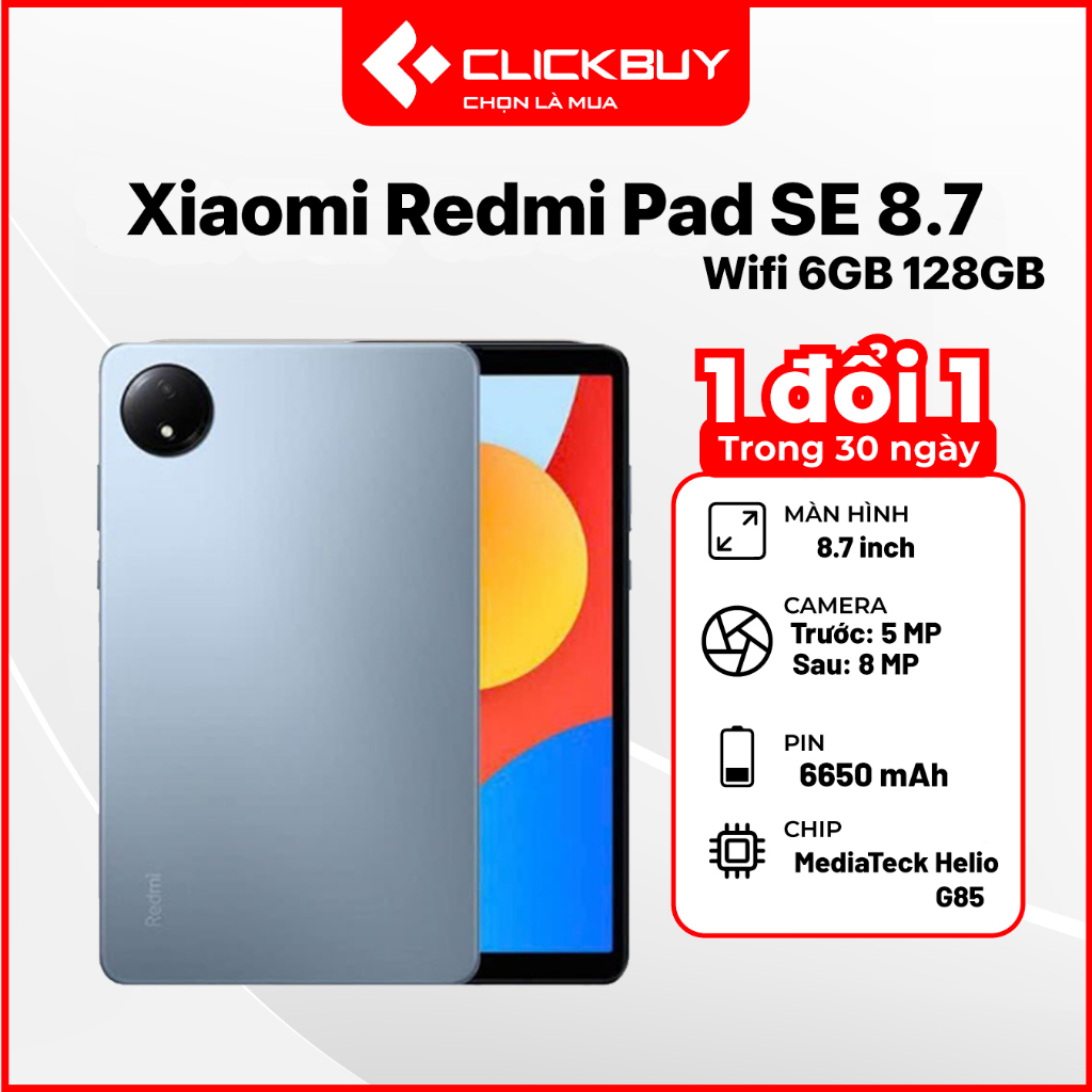 Xiaomi Redmi Pad SE 8.7 chính hãng Wifi 6GB/128GB | Shopee Việt Nam