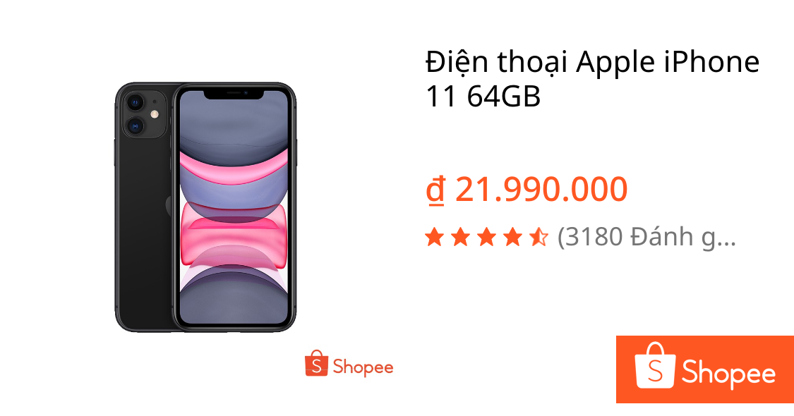 Điện thoại Apple iPhone 11 64GB | Shopee Việt Nam