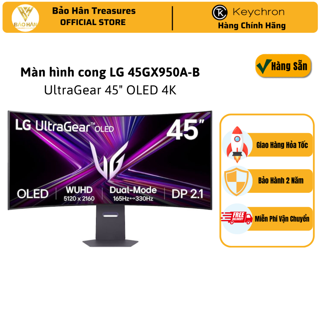 Màn Hình Gaming Cong LG UltraGear™ 45GX950A-B.ATV – 45" OLED / 5K2K WUHD 165Hz - WFHD 330Hz / 0.03ms / USB-C / Curved | Shopee Việt Nam