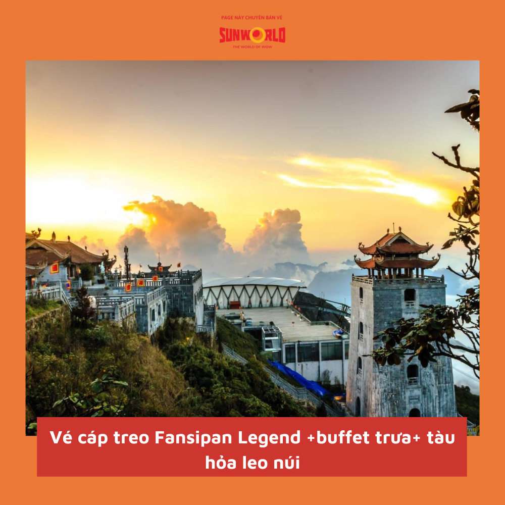 [E - Voucher] Combo vé cáp treo Fansipan Legend+buffet trưa+tàu hỏa leo núi Mường Hoa | Shopee Việt Nam
