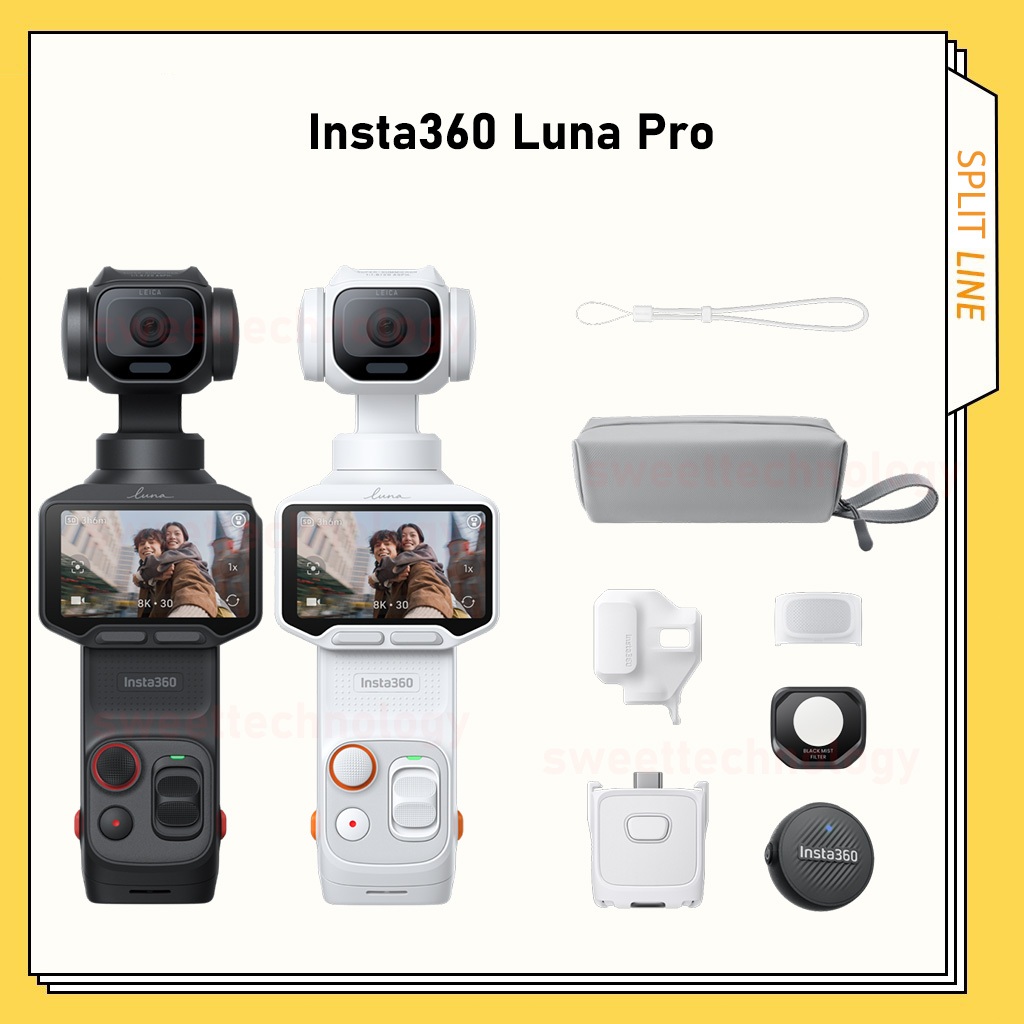 【New】Insta360 Luna Pro | Leica 1‑Inch 8K Lens | 4K 30fps Vertical Video | 10‑bit I‑Log | Shopee Malaysia