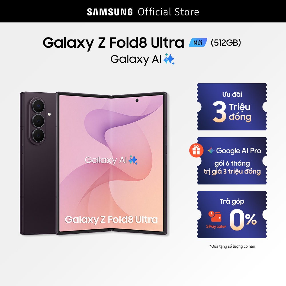 Điện thoại Samsung Galaxy Z Fold8 Ultra, 12GB/512GB, Chip Snapdragon, 5000mAh, Camera 200MP Ultra | Shopee Việt Nam