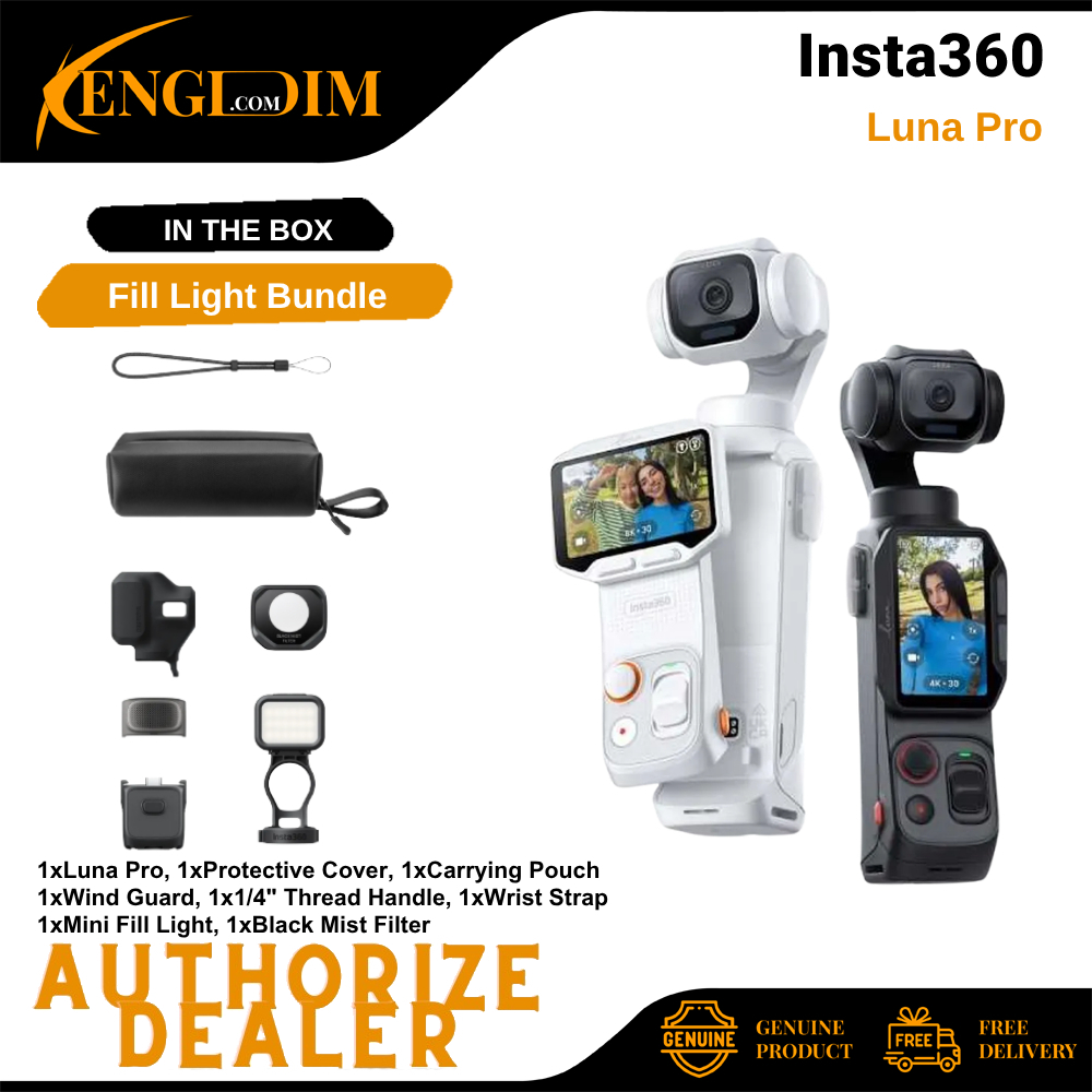 Insta360 Luna Pro Smart AI Camera | 4K HD Video | Portable Camera | Intelligent Tracking | Vlogging & Content Creation | Shopee Malaysia