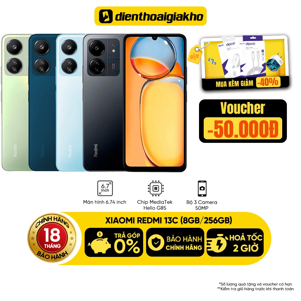 Điện Thoại Xiaomi Redmi 13C (128GB/ 256GB) Chính Hãng - Bảo Hành 18 Tháng | Shopee Việt Nam