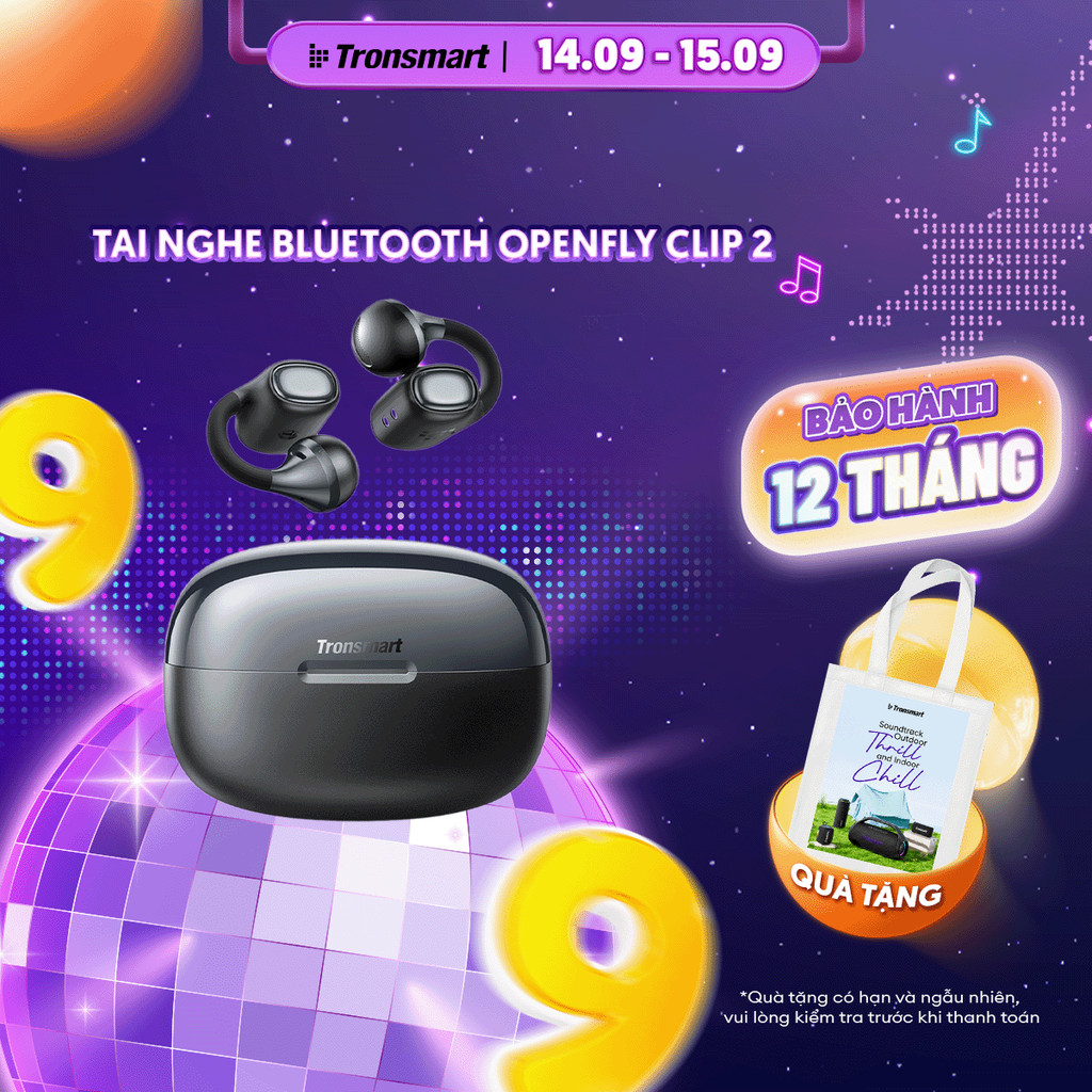 [MỚI] Tai Nghe Bluetooth Tronsmart OPENFLY CLIP 2 | Playtime Đến 8H Liên Tục | Chống Ồn ENC | Bảo Hành 12 Tháng | Shopee Việt Nam