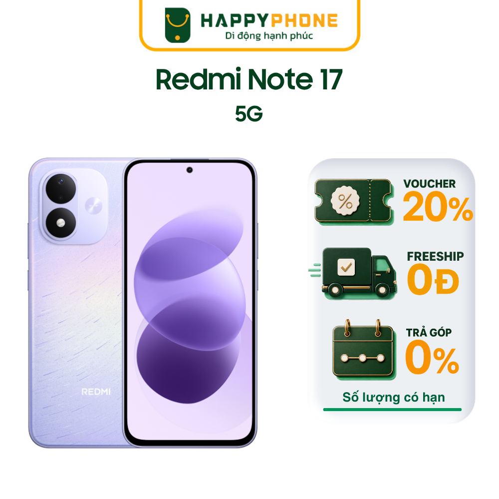 Điện Thoại Xiaomi Redmi Note 17 5G - Hàng Chính Hãng | Shopee Việt Nam