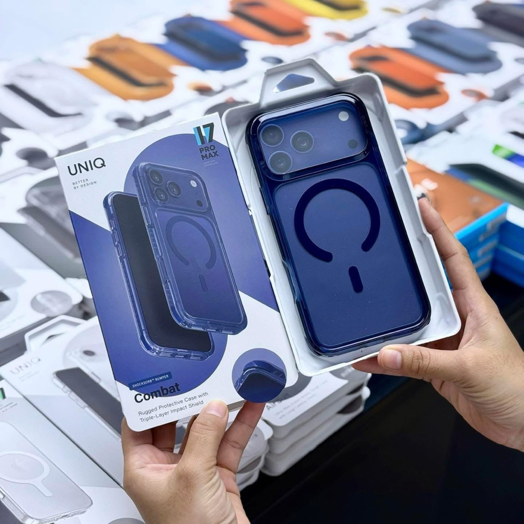 Ốp lưng UNIQ COMBAT iPhone 17 PRO / 17 Pro Max bảo vệ chống sốc, trong suốt show màu máy cực đẹp | Shopee Việt Nam