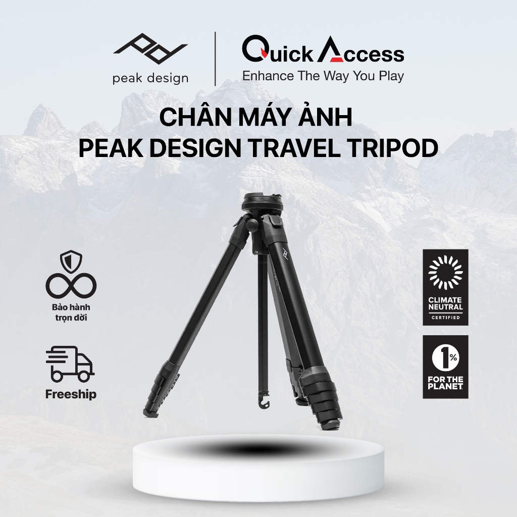 Chân máy ảnh Peak Design Travel Tripod - Hàng chính hãng - Bảo hành trọn đời | Shopee Việt Nam