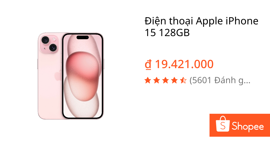 Điện thoại Apple iPhone 15 128GB | Shopee Việt Nam