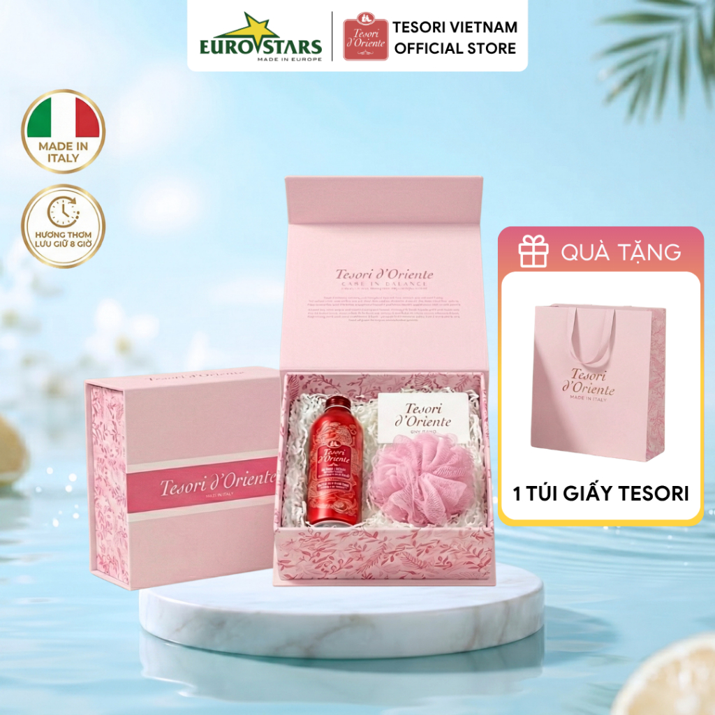[HOẢ TỐC] Hộp Quà Tặng Sữa Tắm Nước Hoa Tesori d'Oriente Fullsize 500ml Hộp Giấy/Hộp Thiếc & Set Minisize Discovery