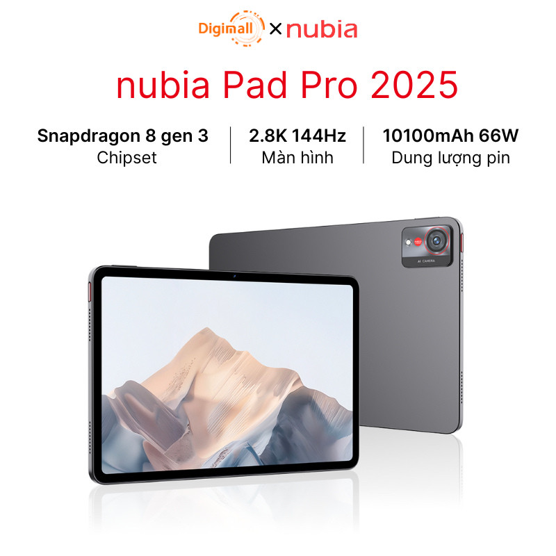 Máy tính bảng Nubia Pad Pro 2025 Chip Snapdragon 8 gen 3 10100mAh 60W 2.8K 144Hz | Shopee Việt Nam