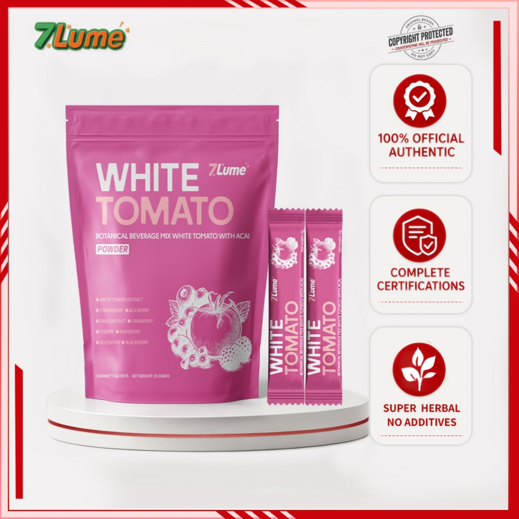 【HALAL】7Lume White Tomato Skin Radiance Supplement for Dull Skin 5600mg White Tomato Extract per Pack with Glutathione Collagen & Vitamin C | Shopee Malaysia