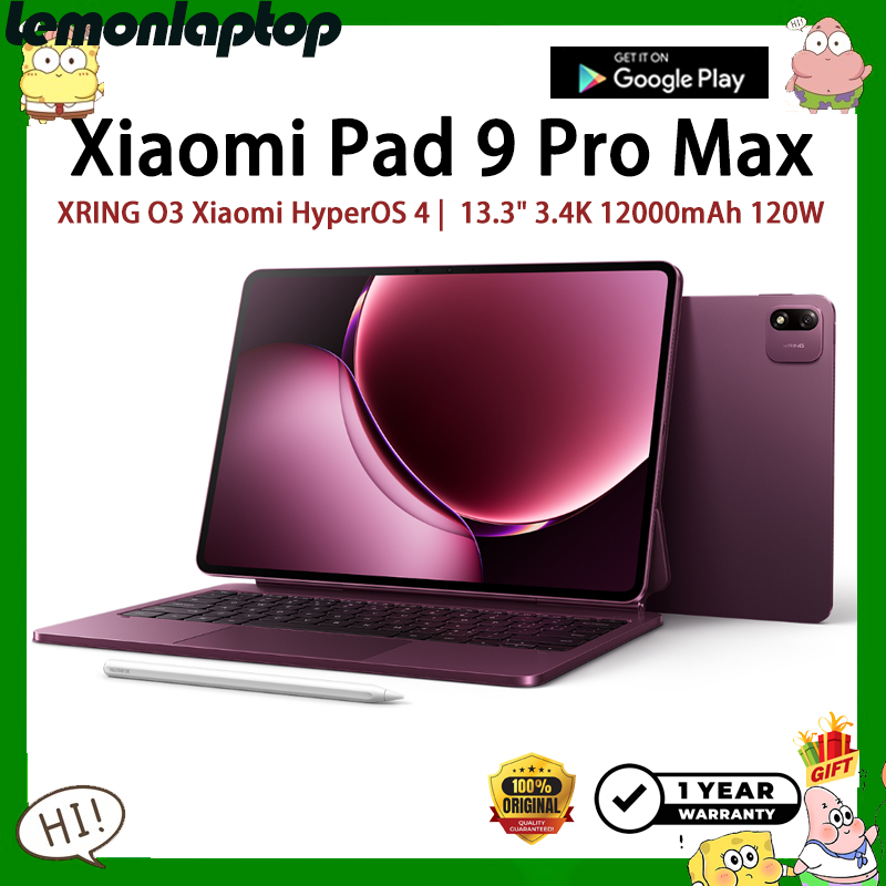 Xiaomi Pad 9 Pro Max | XRING O3 Xiaomi HyperOS 4 13.3" 3.4K 12000mAh 120W Xiaomi Tablet Xiaomi Pad9 Pro Max