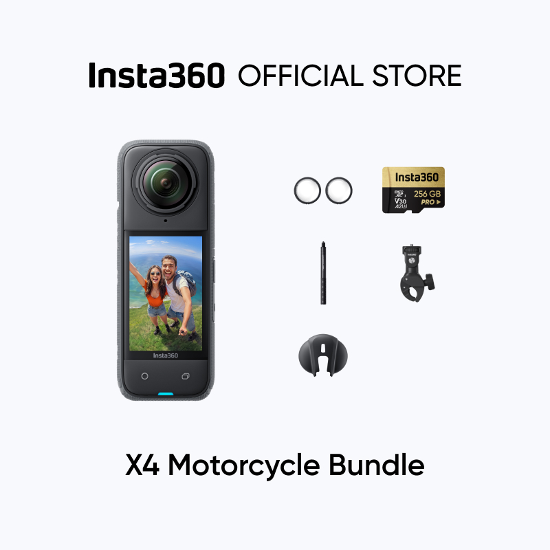 Insta360 X4 8K Waterproof 360 Action Camera with 4K Wide-Angle Video Invisible Selfie Stick Removable Lens Guards 135 Min Battery Life AI Editing Stabilization for Sports Travel Outdoor