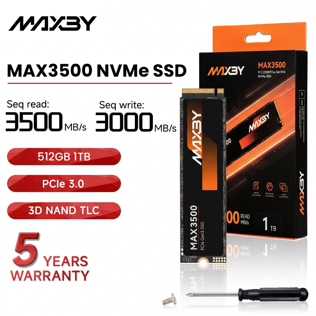 Ổ Cứng SSD Maxby Max3500 256GB/512GB /1TB NVMe M2 PCIe Gen3x4 | Bảo hành 5 năm Chính Hãng FullVAT | Shopee Việt Nam