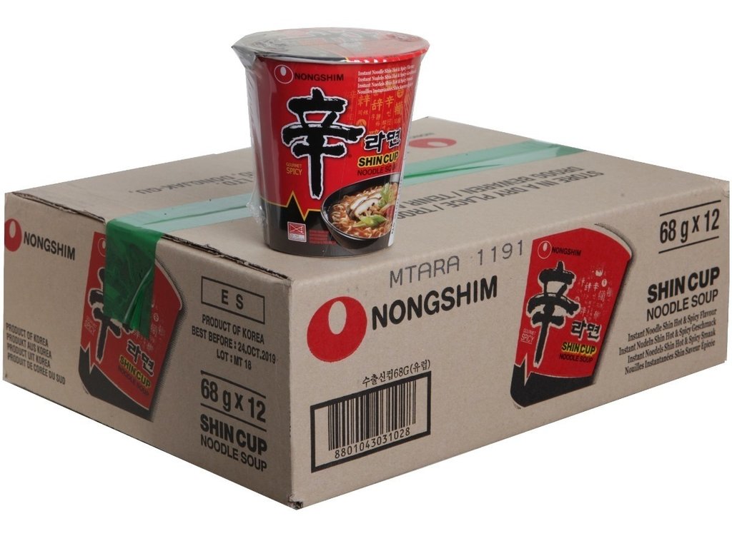 Thùng 12 Ly Mì Cay Hàn Quốc Shin Ramyun Nongshim
