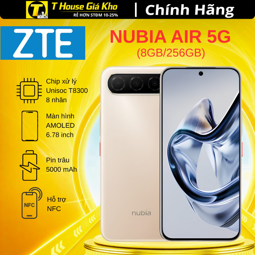 Điện Thoại ZTE Nubia Air 5G 8GB/256GB - Hàng Chính Hãng Nguyên Seal | Shopee Việt Nam