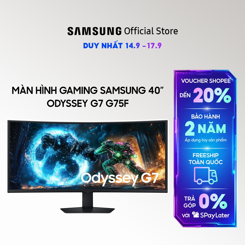 Màn Hình Gaming Samsung 40 inch Odyssey G7 G75F WUHD 180Hz | Shopee Việt Nam