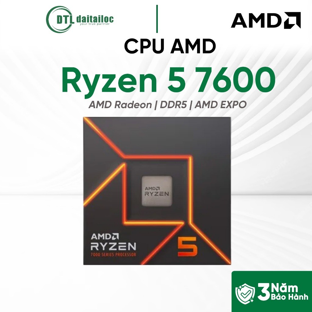 CPU AMD Ryzen 5 7600 | Chính Hãng | Bảo Hành 36 Tháng | Shopee Việt Nam