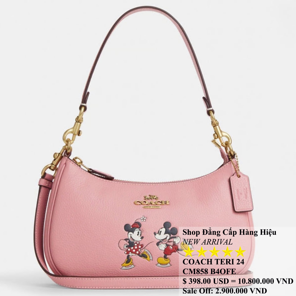 Túi Coach CM858 Disney X Coach Teri Shoulder Bag w Ice Skate Motif Blush Multi