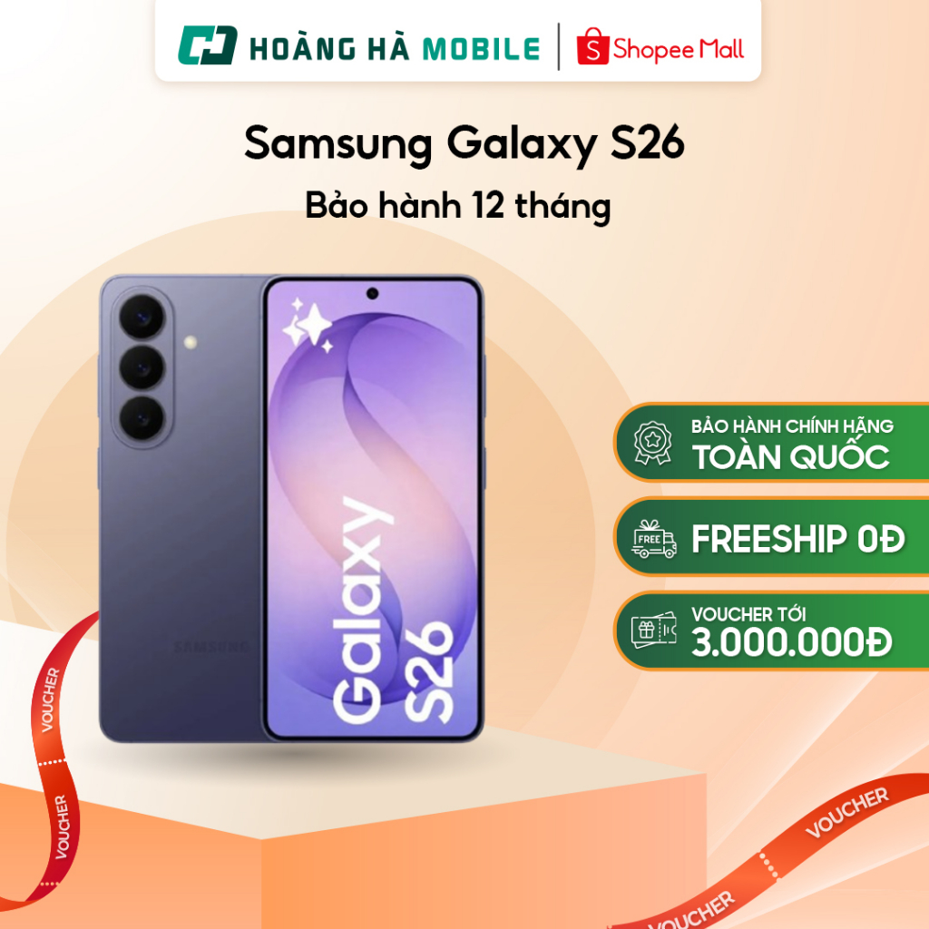 Điện thoại Samsung Galaxy S26 Optical Zoom 3x Exynos 2600 FHD+ Dynamic AMOLED 2X - Chính hãng | Shopee Việt Nam