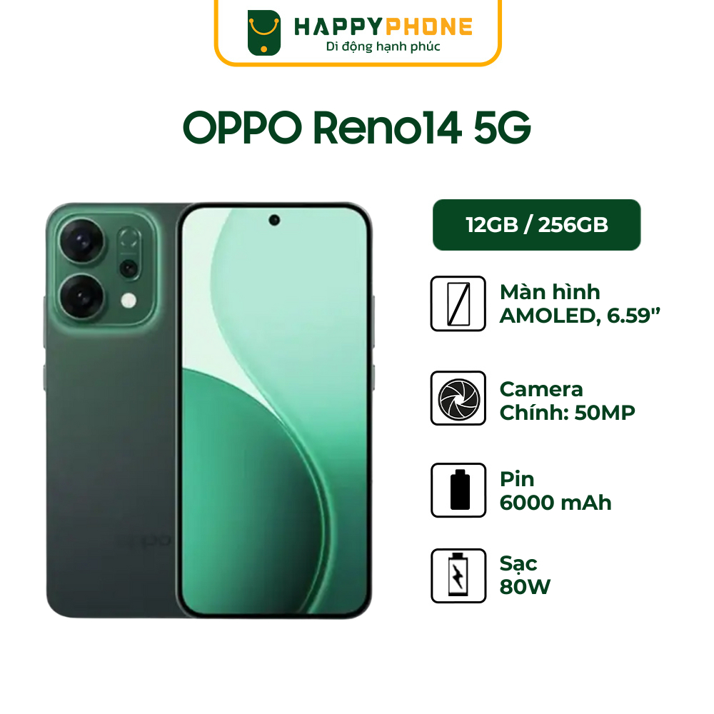 Điện Thoại Oppo Reno14 5G 12GB/256GB - Hàng Chính Hãng | Shopee Việt Nam