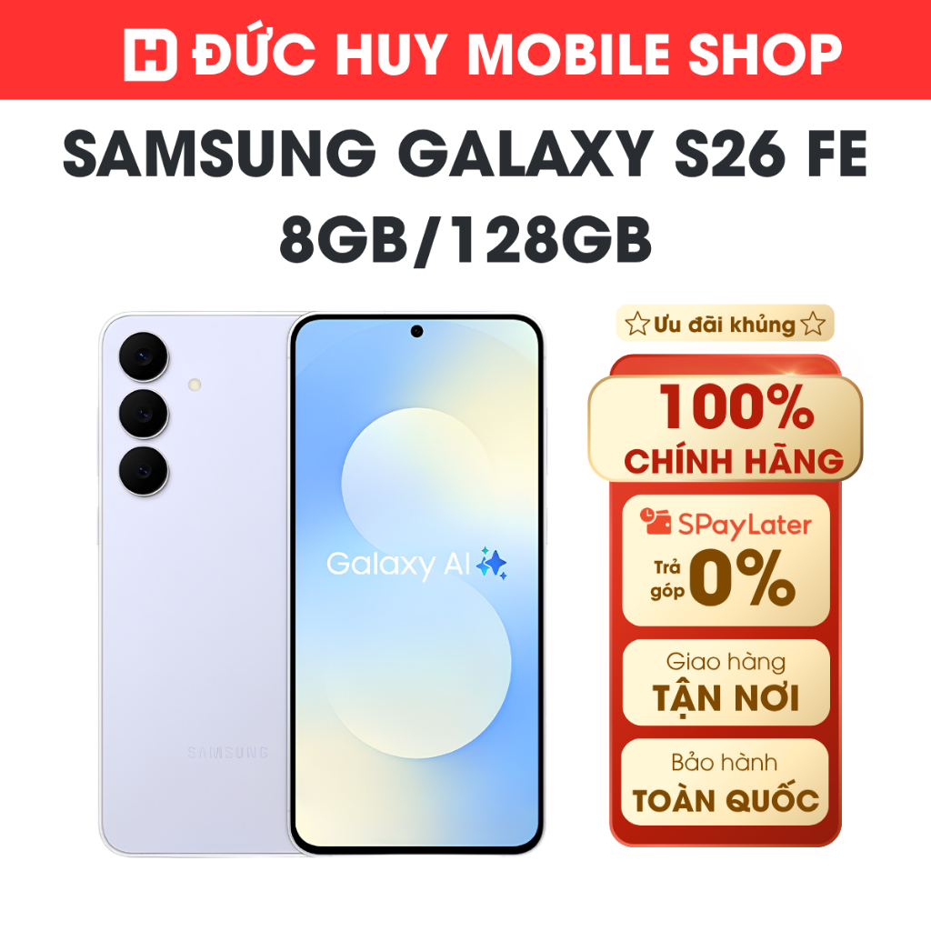 Điện Thoại Samsung Galaxy S26 FE 8GB/128GB Chính Hãng | Shopee Việt Nam