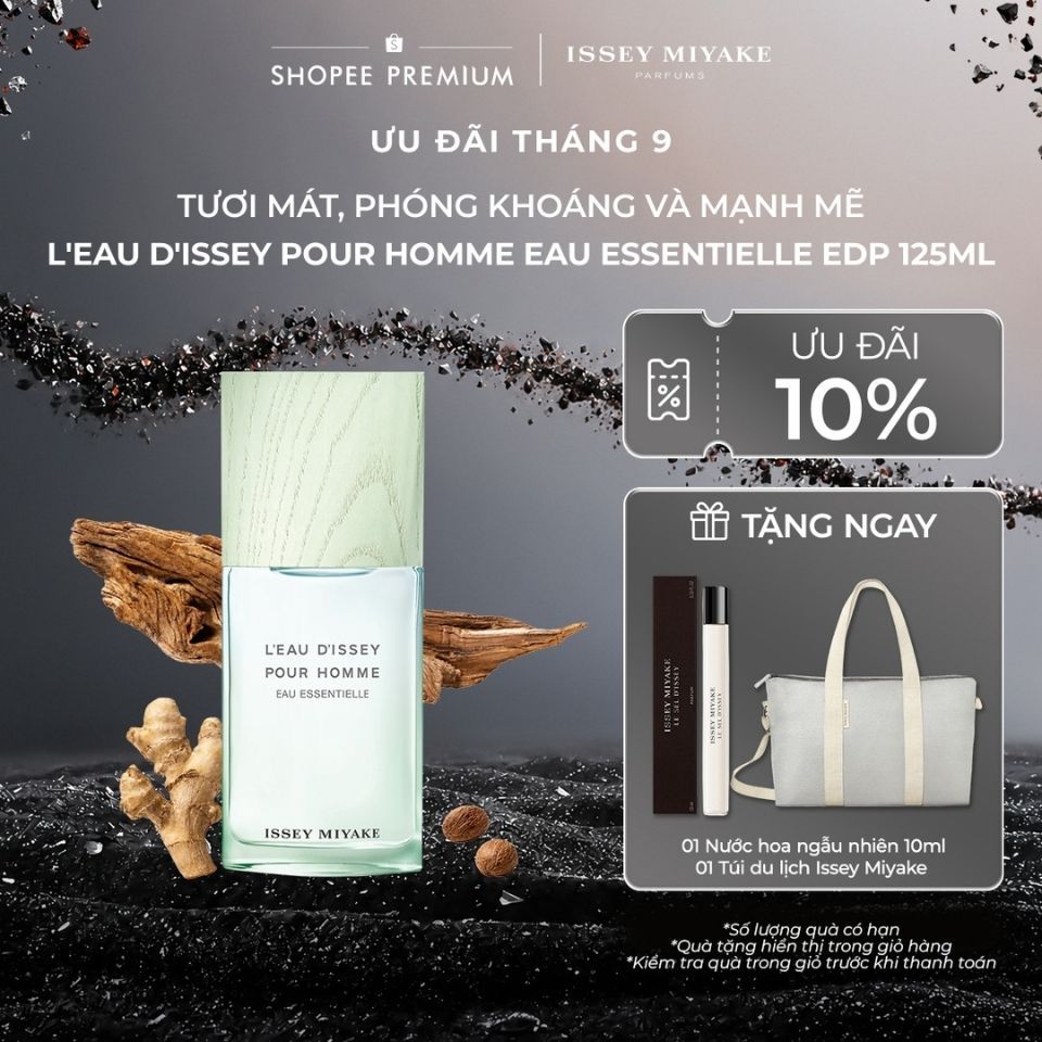 Nước hoa nam Issey Miyake L'Eau d'Issey Pour Homme Eau Essentielle Eau de Parfum 125ml | Shopee Việt Nam