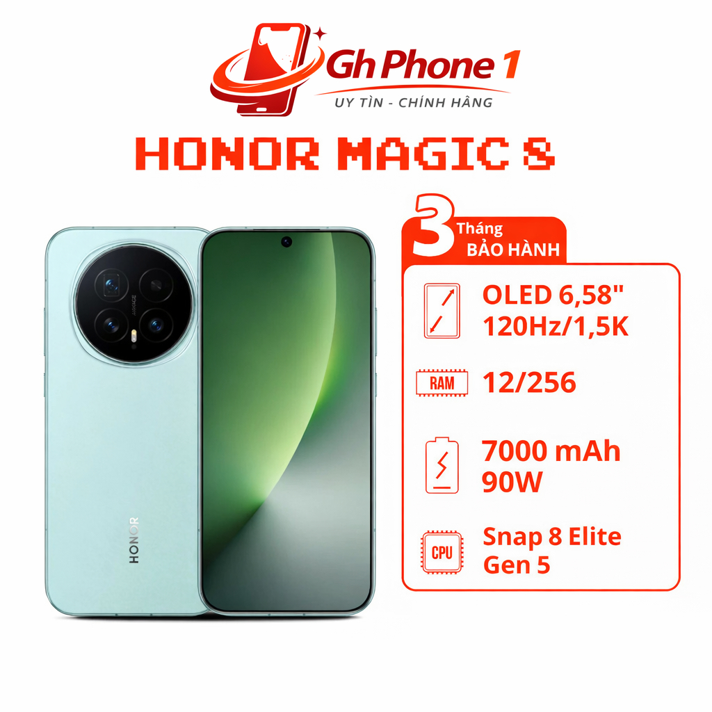 Điện thoại Honor Magic8 5G (Snapdragon 8 Elite Gen 5 - Pin 7000 mAh) bản 12/256Gb Fullbox | Shopee Việt Nam