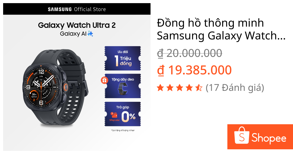 Đồng hồ thông minh Samsung Galaxy Watch Ultra 2, Galaxy AI | Shopee Việt Nam