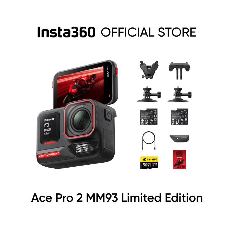 Insta360 Ace Pro 2 Pin Kép Bó-8K chống thấm nước Camera hành động đồng thiết kế với Leica 1/1. Cảm biến 3 " chip ai kép ánh sáng thấp hàng đầu âm thanh vượt trội chỉnh sửa Màn hình lật & Ai cho vlog mô tô và hơn thế nữa