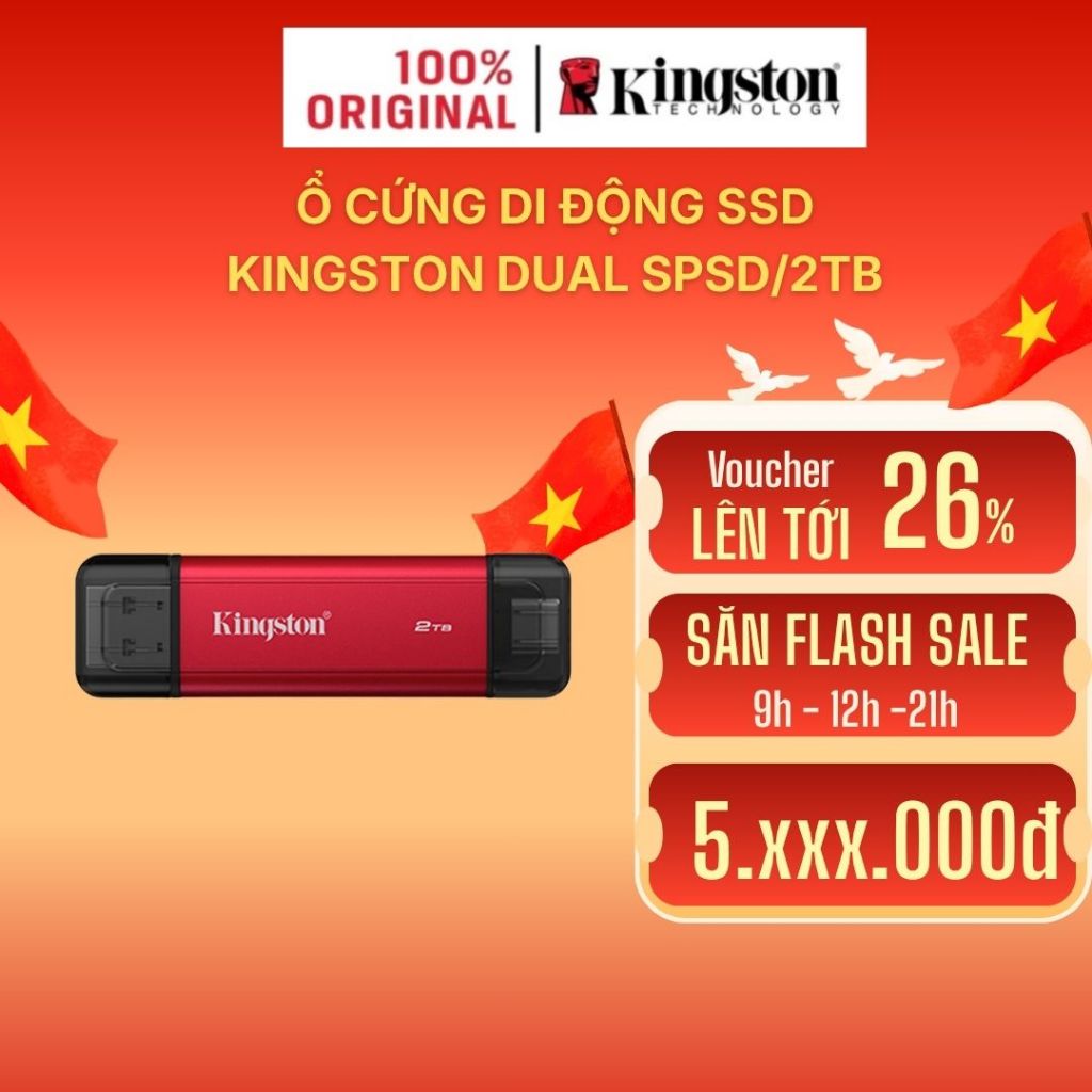 Ổ cứng di động SSD Kingston Dual SPSD ( 512GB - 2TB | Đọc : 1050MB/s - Ghi: 950MB/s) | Shopee Việt Nam