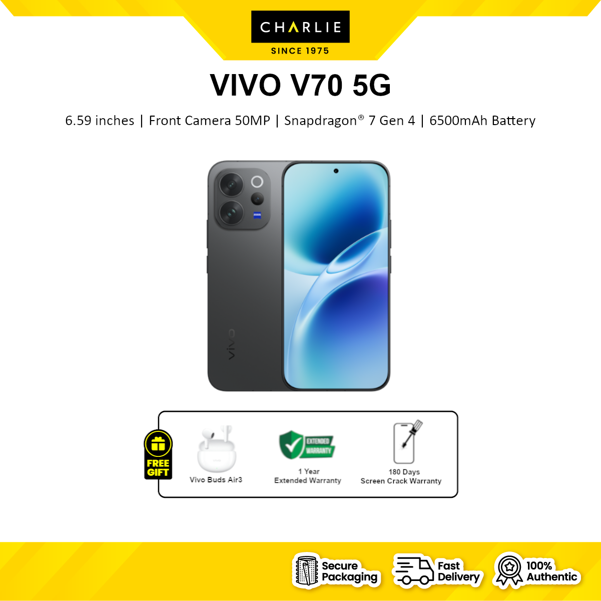 VIVO V70 5G SMARTPHONE (8GB RAM+256GB ROM) / (12GB RAM+256GB ROM) / (12GB RAM+512GB ROM) | ORIGINAL VIVO MALAYSIA