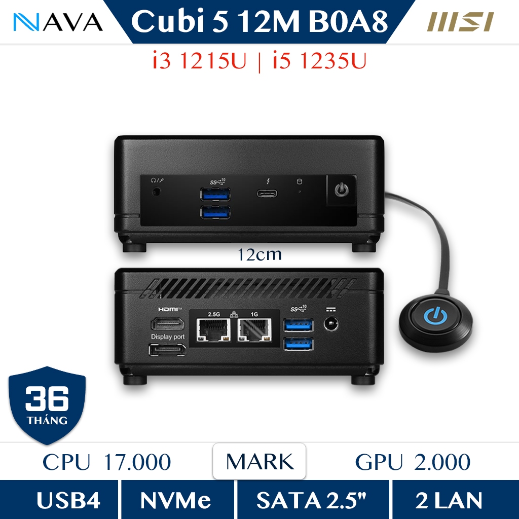 Mini PC MSI Cubi B0A8 Intel Core i51235U i51215U DDR4 Mini NUC Văn Phòng | Shopee Việt Nam