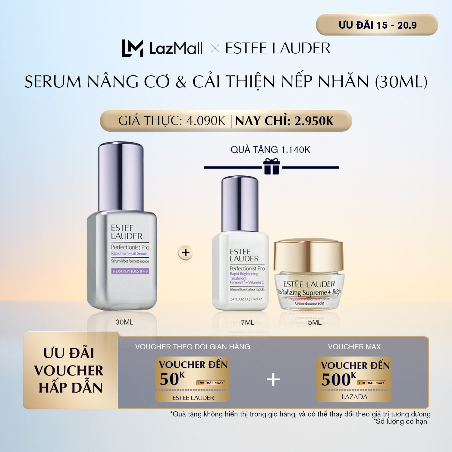 Tinh chất Estée Lauder Perfectionist Pro Rapid Firm + Lift với hợp chất Hexapeptides 8 + 9 30ml • Serum làm săn chắc nâng cơ và hỗ trợ giúp cải thiện nếp nhăn