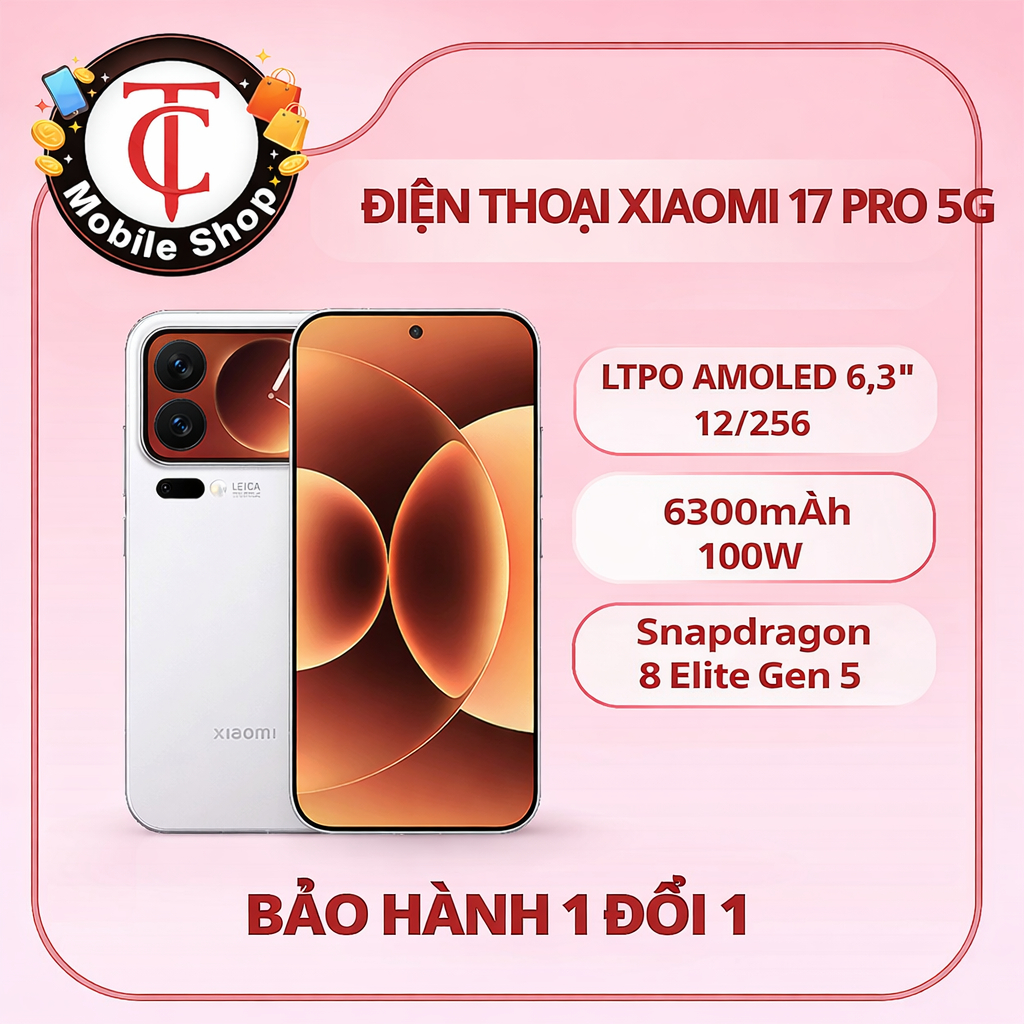 Điện Thoại Xiaomi 17 Pro, Chip Snapdragon 8 Elite Gen 5, Ram 12/256GB,Rom Gốc | Shopee Việt Nam